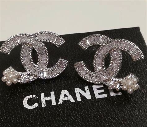 chanel earrings cc amazon|Chanel cc diamond earrings.